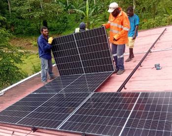 Solar panel installation