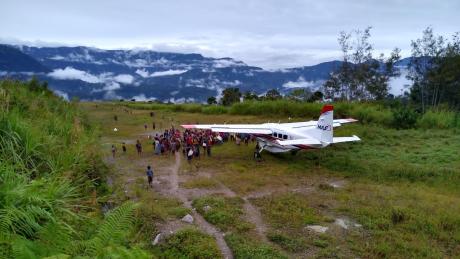 MAF aircraft at Sindeni airstrip