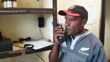 Local health worker communicating using a HF radio system