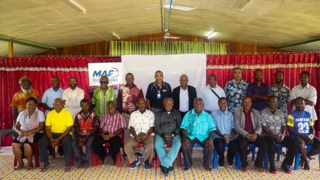Local pastors and church leaders posing for a picture after a successful session with the MAF Ministry team.