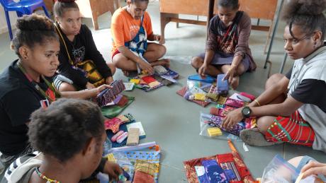 grade 12 students at Telefomin Secondary school during a workshop 