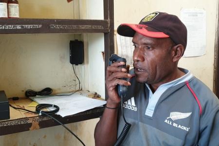 Local health worker communicating using a HF radio system