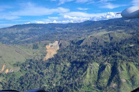 Mulitaka landslide viewed from a MAF plane enroute