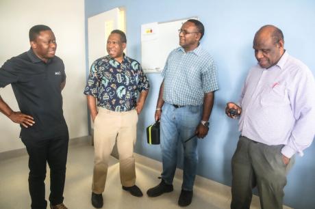 From Left: MAFI Asia Pacific Director, Samuel Okposin, (EHPHA) Dr. Max Manape, MAF Technologies General Manager, Bryan Mathews and CEO Eastern Highlands Provincial Health Authority, Dr. Joseph Apa.