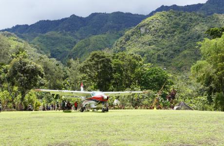 The airstrip in Rum
