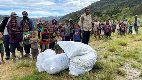 RAM charter to Tekin with mosquito net bales