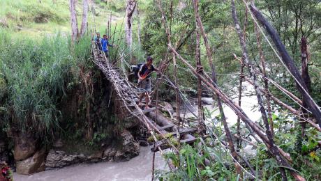 Bridge over Wara Sol at Telefomin