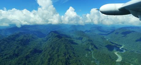 flying across PNG's highlands