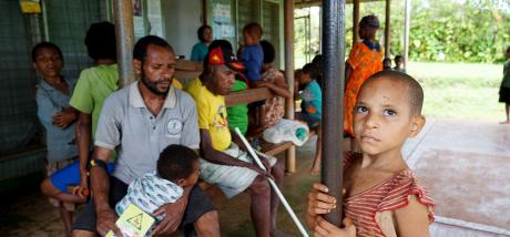 Mougulu clinic waiting patients