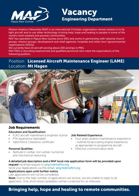 Job vacancy LAME