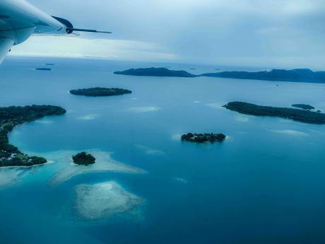 Bougainville Atolls captured from an Aerial view