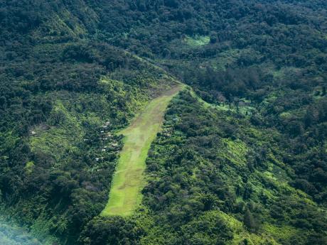 An aerial view of a remote village somewhere in Eastern Highlands Province of Papua New Guinea