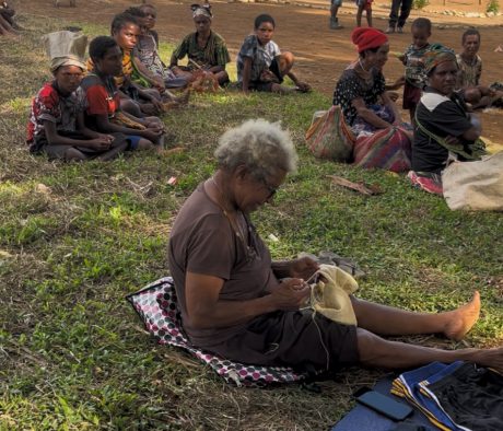 Pokome knitting in Yambaitok Community