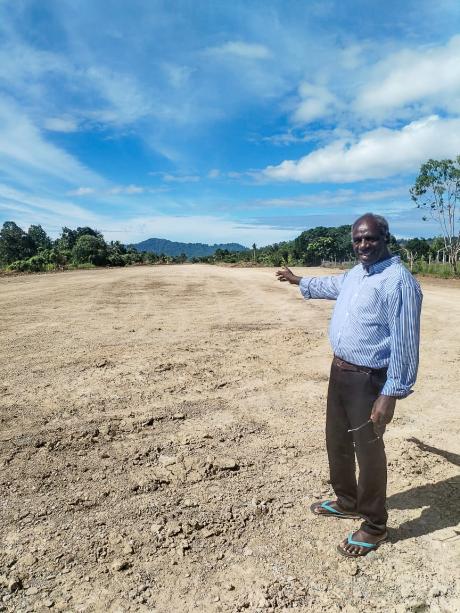 A man on an airstrip
