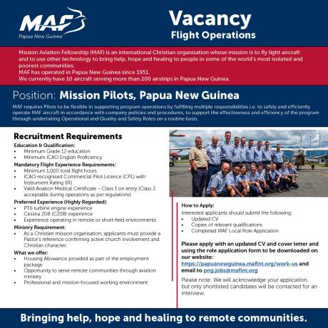 Pilot Vacancy template